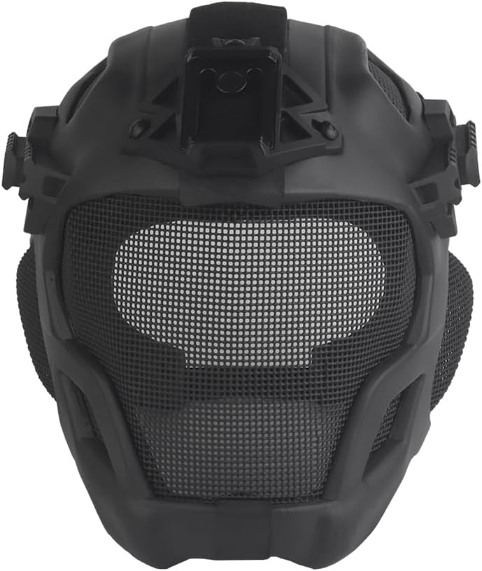 Willbebest Tactical Airsoft Helmet, High-end Paintball Full Face Mask Helmet (Built-in HD Headset and Anti-Fog Fan, Options) for Outdoor CS Games - Image 3